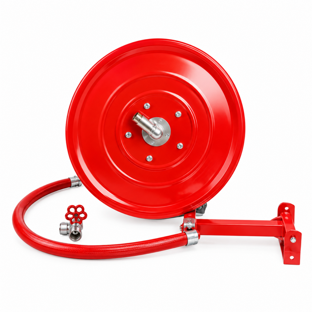 Fire Hose Reel，Fire Hose，High-pressure fire hose reels with excellent pressure resistance are fire-fighting equipment，High quality，Fire Hose Reel (25m/30m) – Customizable Hose Reel at Factory Price