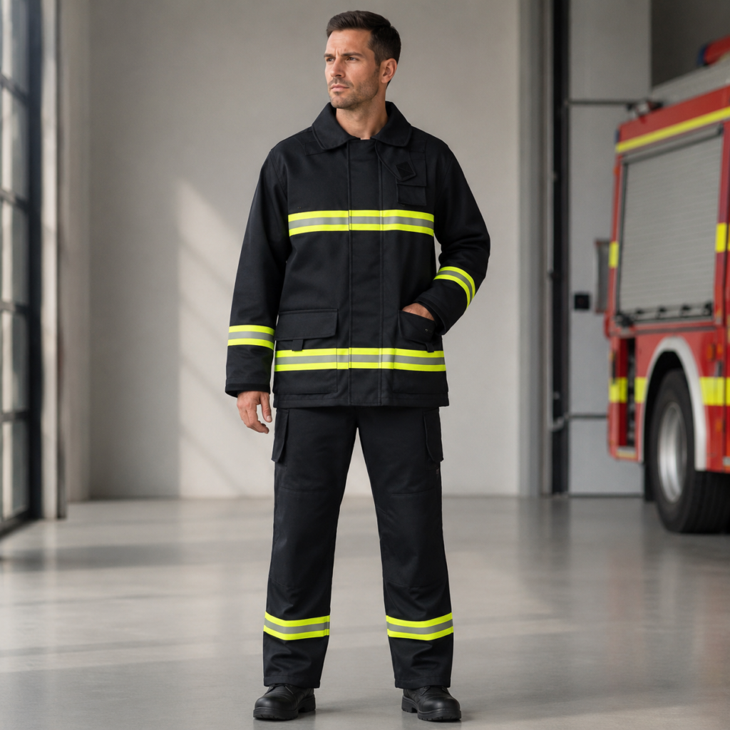 Factory Direct Rip-Stop Flame-Retardant NFPA1971 Compliant Aramid Firefighter Suits ATPV 8-10cal/cm HRC 1 for Multi-Scene City