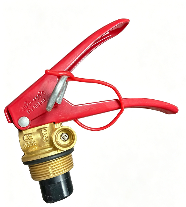 Turkish valves，Fire Extinguisher Valve，Fire Extinguisher Accessories，CE & EN3 Certified，High-Quality Brass Valve Accessories for ABC Dry Powder Fire Extinguishers，Factory-direct brass valves with red and black handles